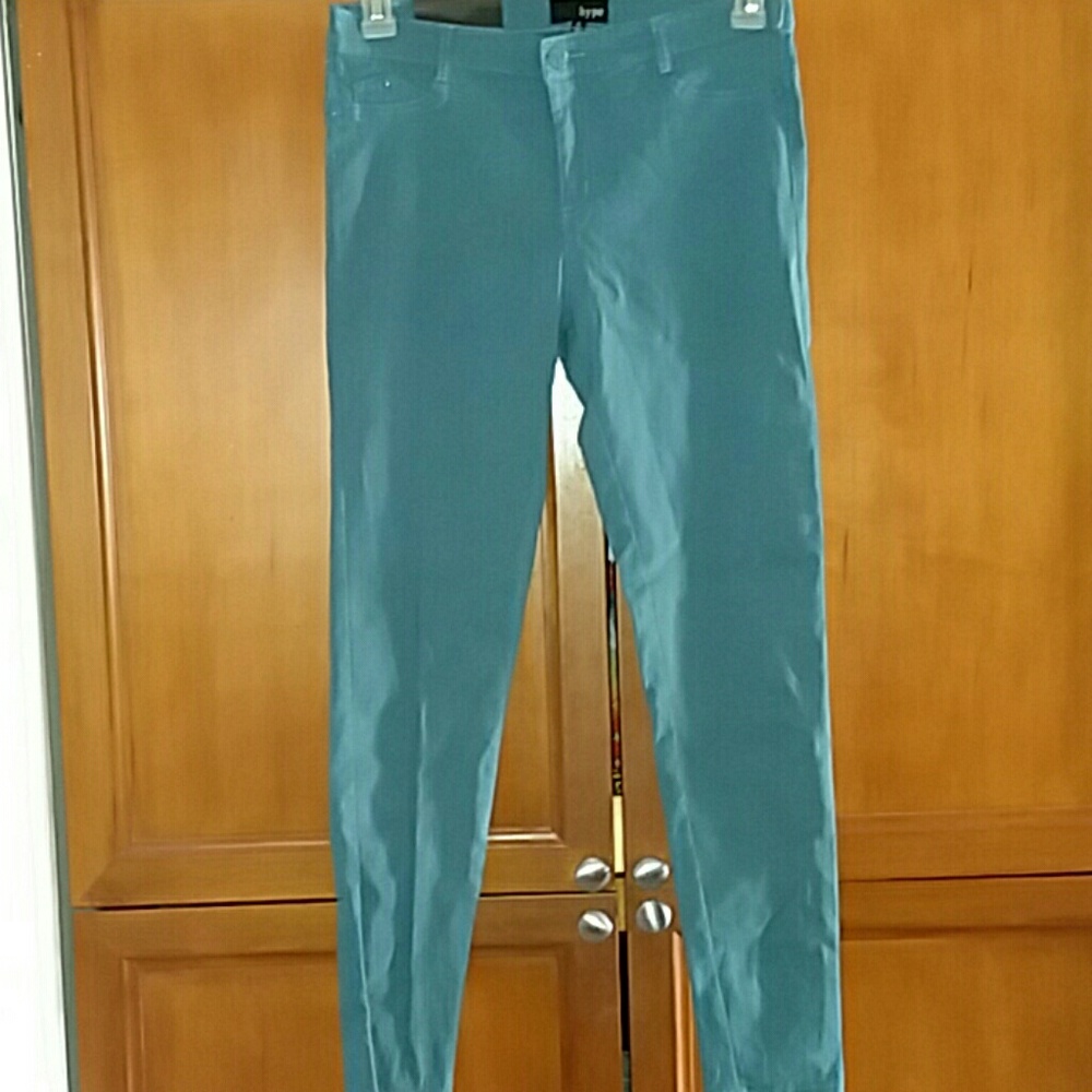 Teal color super skinny jeans